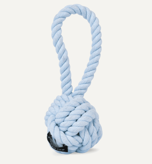 Large Twisted Rope Toy Light Blue